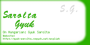 sarolta gyuk business card